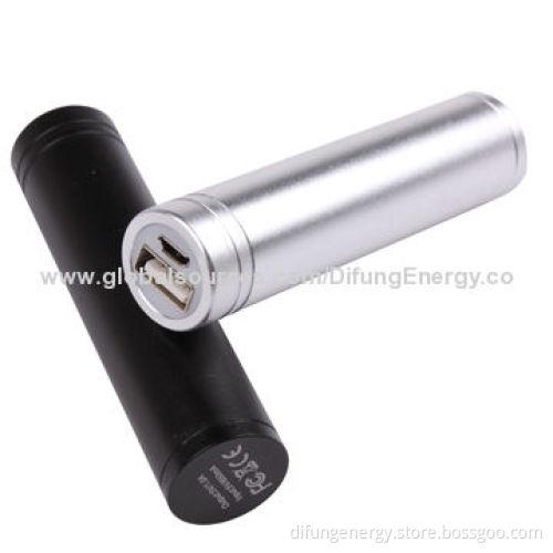 Promotional Lipstick Power Tube for Mobile Phones, with Aluminum Shell